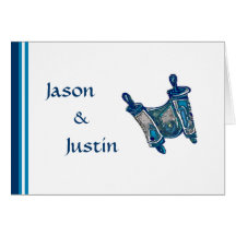 Twin Torah Thank You Note Greeting Card
