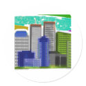 Twin Towers Art--Oil Painting Style---Unique stickers by gailg1957 Twin Towers Art--Oil Painting Style---Unique stickers