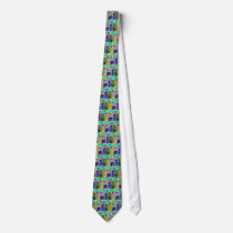 Twin Towers Art--Oil Painting Style---Unique ties