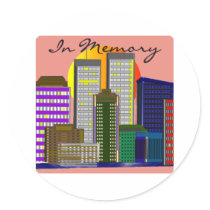 Twin Towers, "In Memory" of 911 stickers by gailg1957 Twin Towers, "In Memory" of 911 stickers