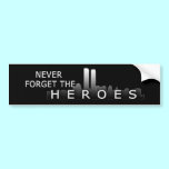 Twin Towers Never Forget Bumper Sticker bumper stickers