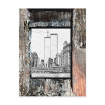 Twin Towers Postcard