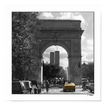 Twin Towers through Washington Square posters