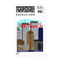 Twin Towers "We Will Never Forget"  NY Stamp