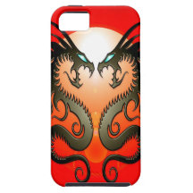 Twin Tribal Dragons iPhone 5 Covers