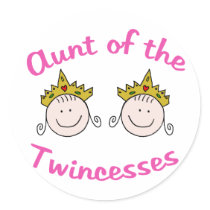 Twincess Aunt Stickers