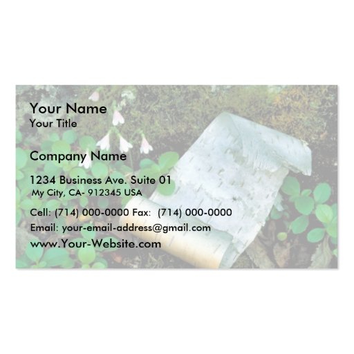 Twinflower Business Card (front side)