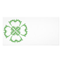 Twining Shamrock Personalized Photo Card