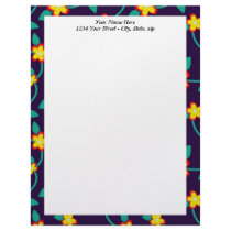 Twining Vines Bright custom Letterhead