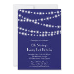 Twinkle Lights Birthday Invitation (indigo)