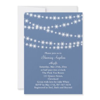 Twinkle Lights Bridal Shower Invite (powder blue) zazzle_invitation