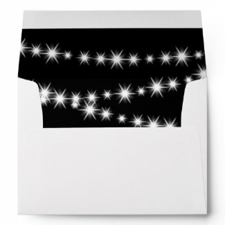 Twinkle Lights Invitation Envelope (black) zazzle_envelope