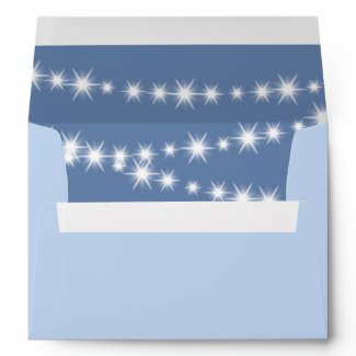 Twinkle Lights Invitation Envelope (powder blue) zazzle_envelope