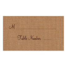 Twinkle Lights on Burlap Place Card Business Card Template