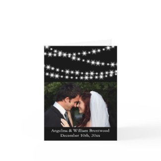 Twinkle Lights Photo Thank You Card