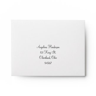 Twinkle Lights RSVP Envelope (black) zazzle_envelope