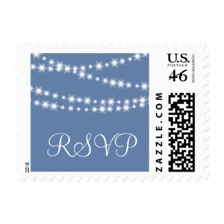 Twinkle Lights RSVP Stamp blue