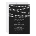 Twinkle Lights Wedding Invitation (black) invitation