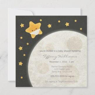 Twinkle Little Star Baby Shower Invitation invitation