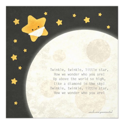 Twinkle Little Star Baby Shower Invitation