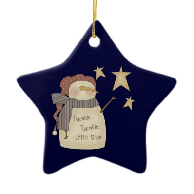 Twinkle Little Star Snowman Christmas Ornament