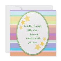 Twinkle Little Star Unisex Baby Shower Invitations