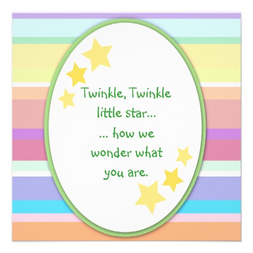Twinkle Little Star Unisex Baby Shower Invitations