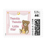 Twinkle Star Bear - Pink Postage Stamp
