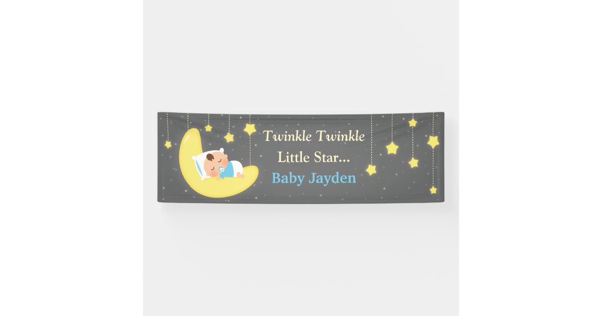Twinkle Twinkle Little Star Baby Shower Banner Zazzle