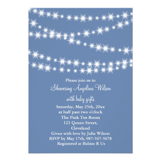 Twinkle Twinkle Little Star Invitation (blue)