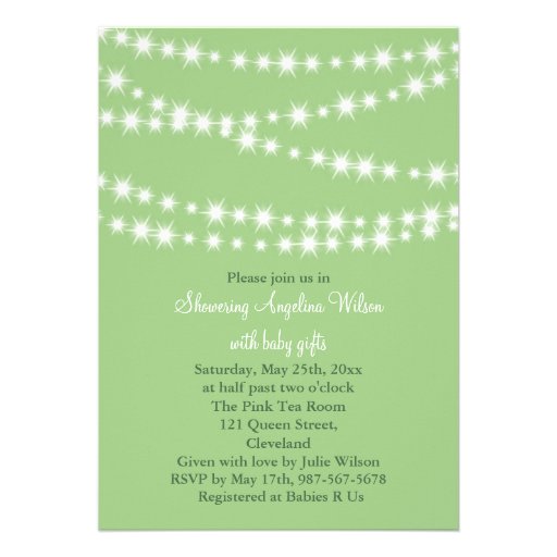Twinkle Twinkle Little Star Invitation (green)