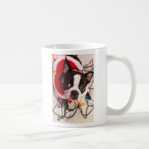 Twinkling Lights Boston Santa Mug