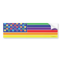 Twinkly Rainbow Flag Bumper Sticker bumper stickers