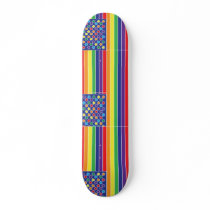 Twinkly Rainbow Flag Skateboard