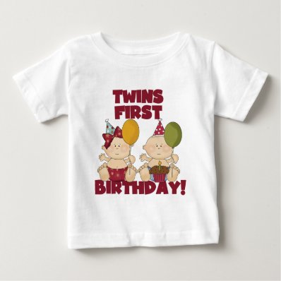 Twins 1st Birthday Boy/Girl T-shirts and Gifts