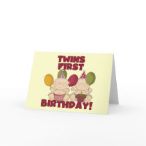 Twins 1st Birthday - Boys T-shirts and Gifts Cards