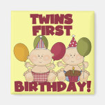 Twins 1st Birthday - Boys T-shirts and Gifts Fridge Magnet