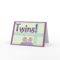 Twins announcement card
