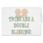Twins Are A Double Blessing Card