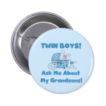 Twins-Ask About My Grandsons Tshirts and Gifts Button