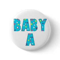 Twins Baby A Brights buttons by ifbabycouldtalk Twins Baby A Brights buttons