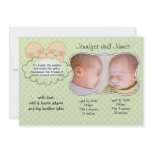 Twins Baby Announcement Cards invitations