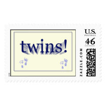 Twins baby announcement stamps by aslentz Twins baby announcement stamps