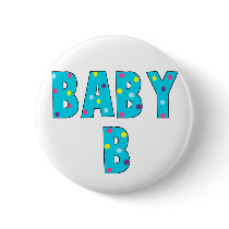Twins Baby B Brights buttons by ifbabycouldtalk Twins Baby B Brights buttons