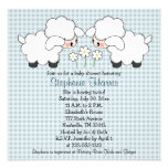 Twins Baby Lambs Baby Shower Invitations Boys