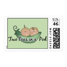 Twins Baby Postage Stamps