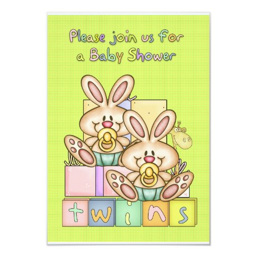 Twins Baby Shower - Baby Shower Card For Twins | Zazzle