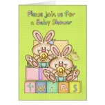 Twins Baby Shower - Baby Shower Card For Twins
