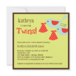 Twins Baby Shower Invitation