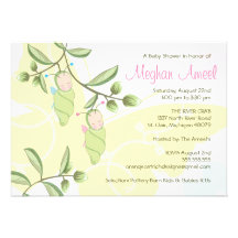 Twins Baby Shower Invitation - Butterflies